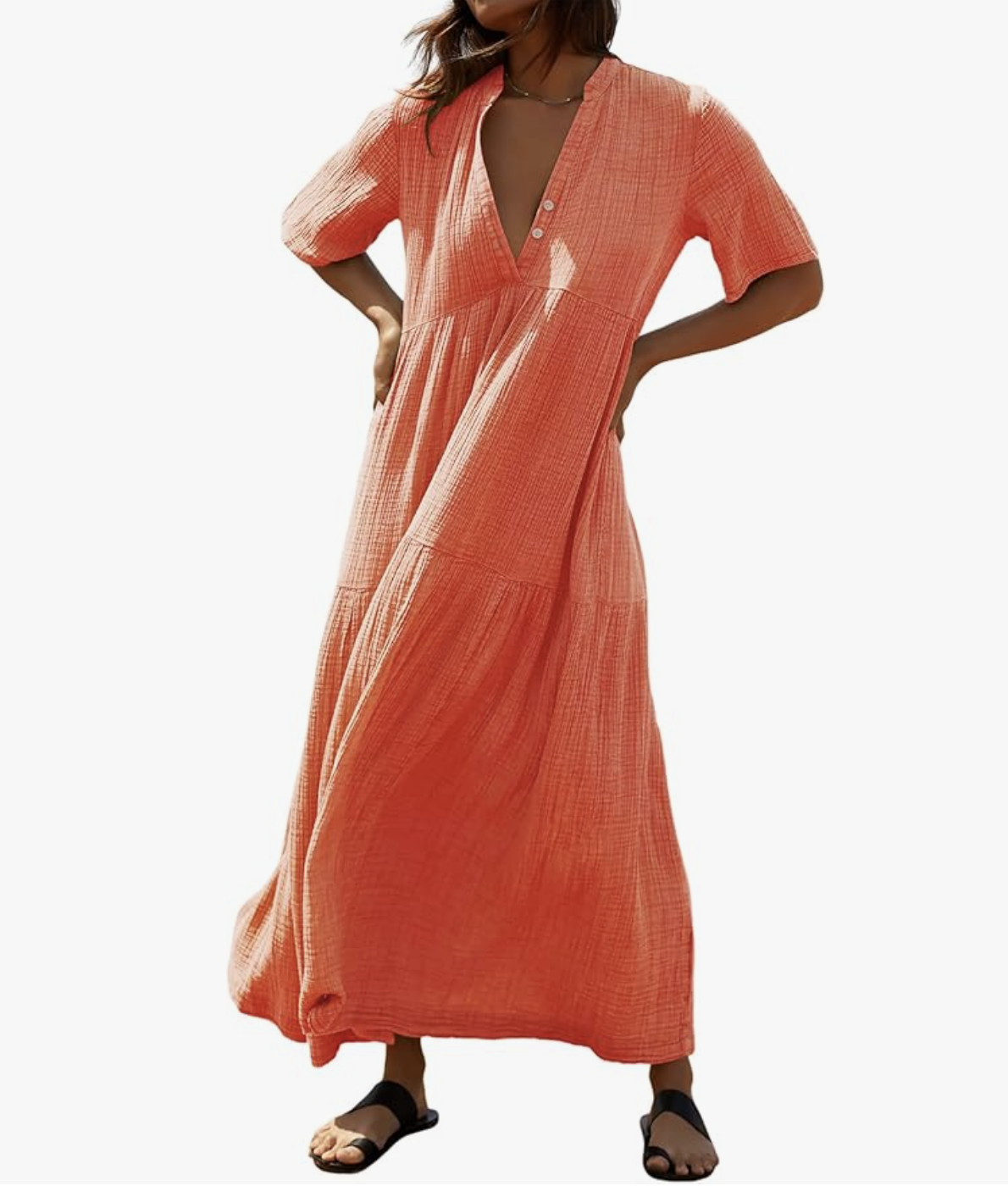 Cotton Tiered Maxi Dress